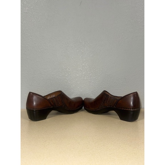 Dansko Brown Leather Slip On Clogs Mules Shoes Women Size 38 Sienna  Brown - Picture 5 of 8